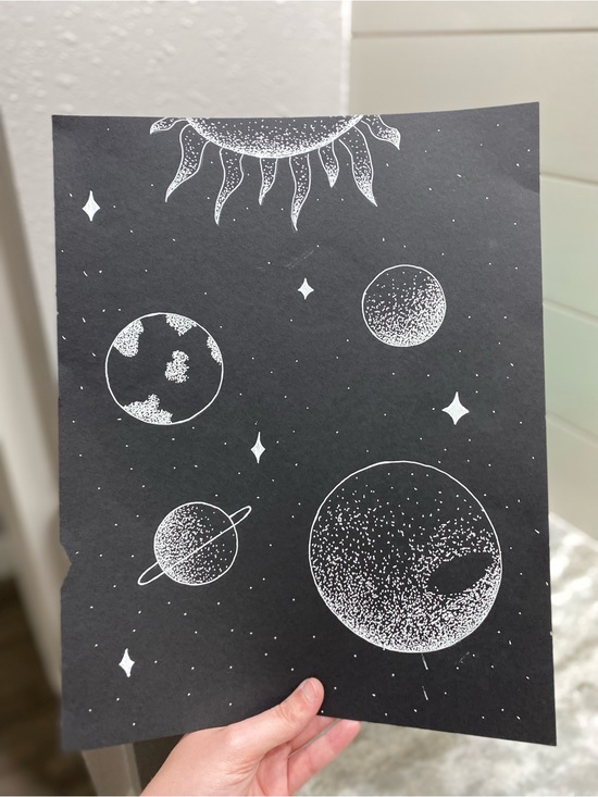 Hand Crafted Other - Black Celestial Design *WILL COME FRAMED!*